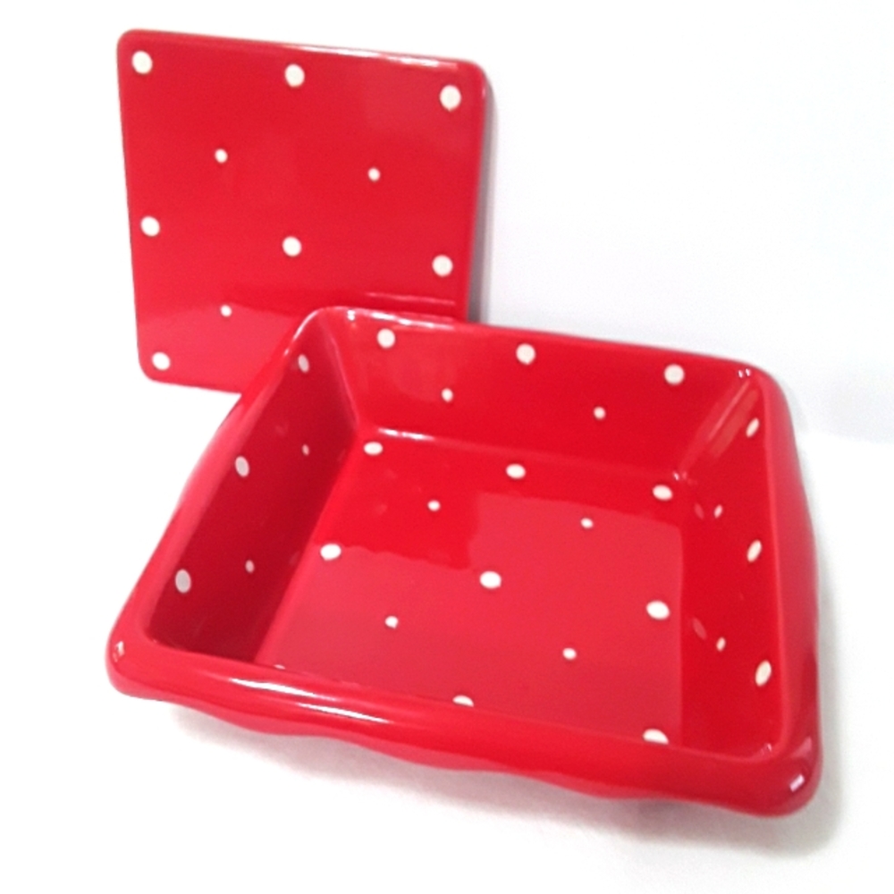 🍄 Red Polka Dot Bakeware